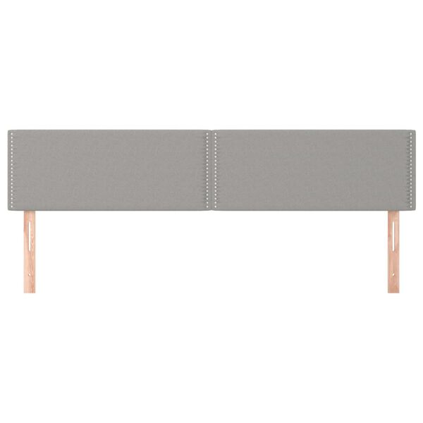 vidaXL Uzglavlja 2 kom svjetlosiva 90x5x78/88 cm od tkanine