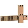 vidaXL Set TV komoda Zidne 5 pcs hrast artisan 181 x 30 x 120 cm