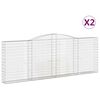 vidaXL Lučne gabionske ko&scaron;are 2 kom 400x30x140/160cm pocinčano željezo