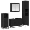 vidaXL Set namje&scaron;taja za kupaonicu 4 kom. Crni hrast 90 x 33 x 60 cm