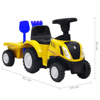 vidaXL Dječji traktor New Holland žuti