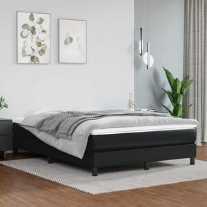 vidaXL Madrac s džepičastim oprugama srednje tvrdoće crni 140x190x20 cm umjetne kože