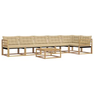 vidaXL Set vanjskih sofa 7 kom. Bijela i bež