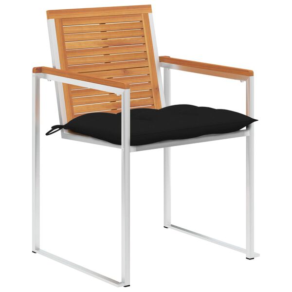 vidaXL Vrtne stolice s jastucima 8 kom od masivnog drva bagrema