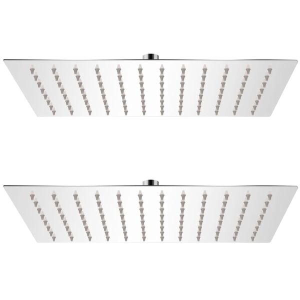 vidaXL Glava za tu&scaron; od nehrđajućeg čelika 2 kom 20 x 30 cm