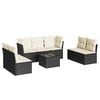 vidaXL 8-dijelni set vrtnih sofa od poliratana s jastucima crni