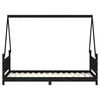 vidaXL Okvir za dječji krevet crni 90 x 190 cm od masivne borovine