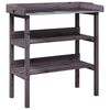 vidaXL Stol za biljke s policama sivi 78x38x82,5 cm masivna jelovina