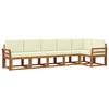 vidaXL Set vanjskih sofa s jastukom 6 pcs Prirodna i krem
