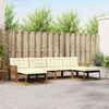 vidaXL Set vanjskih sofa s jastukom 6 pcs Prirodna i krem