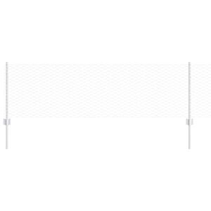 vidaXL Ograda s postovima Srebrna