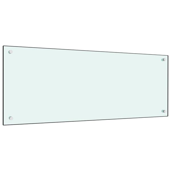 vidaXL Kuhinjska za&scaron;tita od prskanja bijela 100 x 40 cm kaljeno staklo