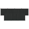 vidaXL Panel ograde 7 pcs WPC i aluminij Crna
