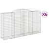 vidaXL Lučne gabionske ko&scaron;are 6 kom 300x50x160/180cm pocinčano željezo