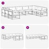 vidaXL Set vanjskih sofa s jastukom 9 pcs Prirodna i krem