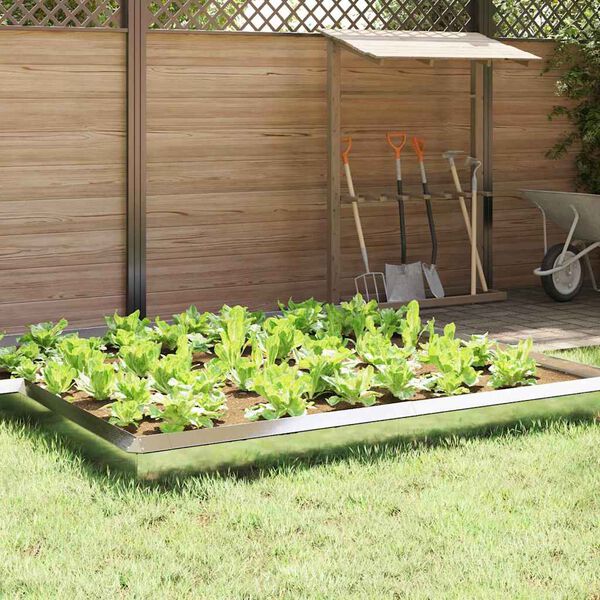 vidaXL Ograda protiv puževa 4 pcs Srebrno 100 x 3,5 x 25 cm