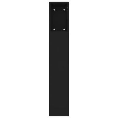 vidaXL Uzglavlje s ormarićem crno 220x18,5x104,5 cm