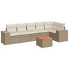 vidaXL 7-dijelni set vrtnih sofa od poliratana s jastucima bež