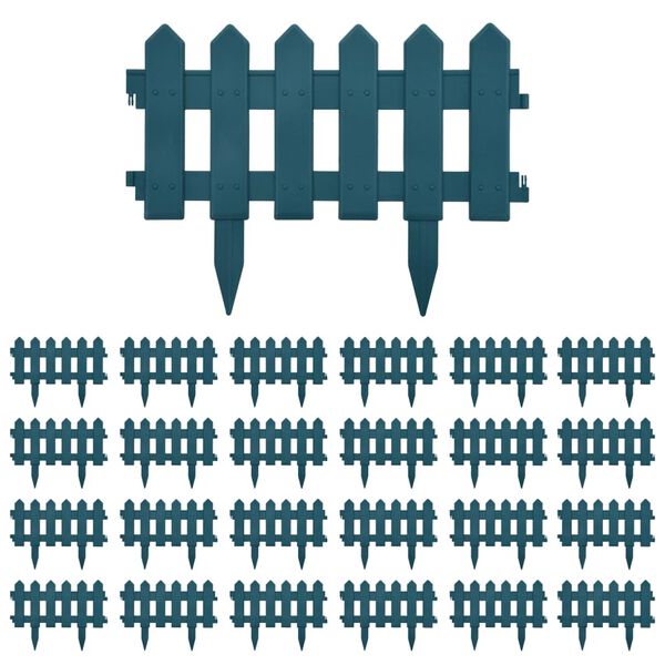 vidaXL Rubnjaci za travnjak 25 kom zeleni 10 m PP