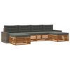 vidaXL Set vanjskih sofa 6 kom. Čvrsto drvo akacije