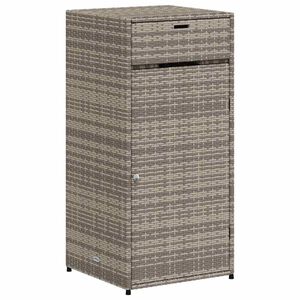 vidaXL Vrtni ormarić za pohranu sivi 55x55x111 cm od poliratana