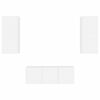 vidaXL 4-dijelni zidni TV elementi s LED bijeli od konstruiranog drva