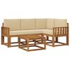 vidaXL Set vanjskih sofa s jastukom 5 pcs Prirodna i bež