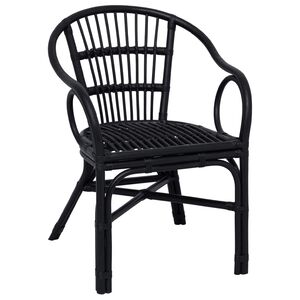 vidaXL Stolica koja se može slagati Crna 58 x 60 x 81 cm Ratan