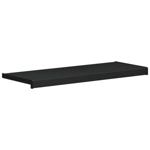 vidaXL Prozorska klupčica Crno s drvenim uzorkom 100 x 30 x 4,5 cm PVC