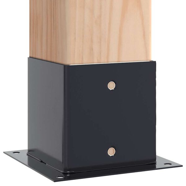 vidaXL Postolja za stupove kvadratna 4 kom čelik presvučen prahom