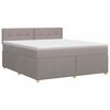 vidaXL Boxspring krevet s madracem Sivosmeđa 140 x 200 cm Tkanina