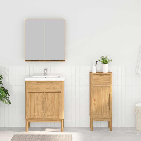 vidaXL Set namje&scaron;taja za kupaonicu s ladicama FLORO 2 pcs Vosak smeđa