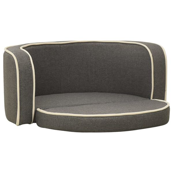 vidaXL Sklopiva sofa za pse siva 76 x 71 x 30 cm platno perivi jastuk