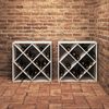 vidaXL Stalak za vino 2 pcs Bijelo 62 x 25 x 62 cm Čvrsto borovo drvo