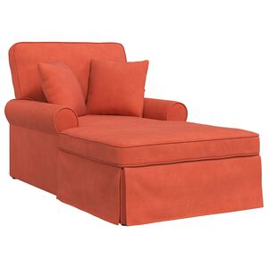 vidaXL Ležaljka s suknjom 3 kom. Crvena narančasta Kordura tekstil