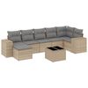 vidaXL 8-dijelni set vrtnih sofa od poliratana s jastucima bež