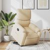 vidaXL Električni naslonjač na podizanje od tkanine krem