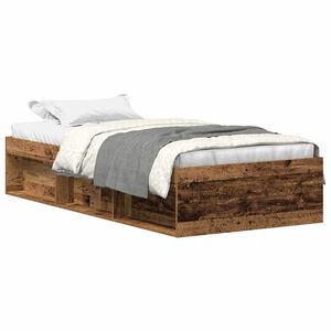 vidaXL Okvir kreveta bez madraca staro drvo 90x200 cm
