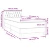 vidaXL Box Spring krevet s madracem i LED crni 100x210 cm samt