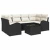 vidaXL Sjedeća garnitura za vrt Crna 55 x 55 x 37 cm poliratan