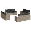 vidaXL 12-dijelni set vrtnih sofa poliratan s jastucima svijetlosivi