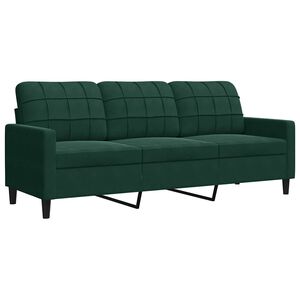 vidaXL Trosjed tamnozeleni 180 cm bar&scaron;unasti