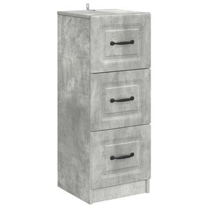 vidaXL Ormar s ladicama Betonska siva 33 x 34,5 x 87 cm