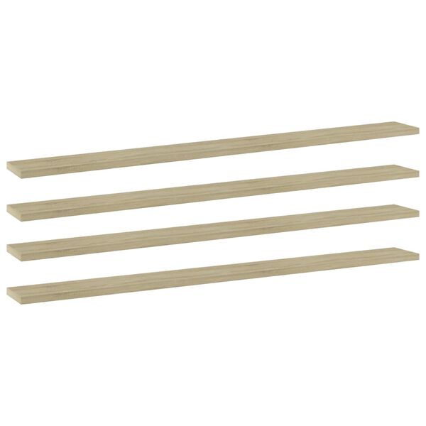 vidaXL Police za knjige 4 kom boja hrasta sonome 100x10x1,5 cm iverica