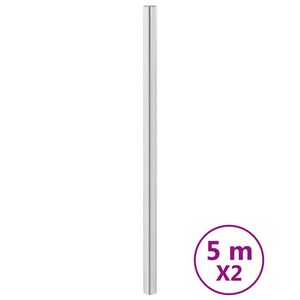 vidaXL Naljepnice za namještaj samoljepljive srebrne 90 x 500 cm PVC