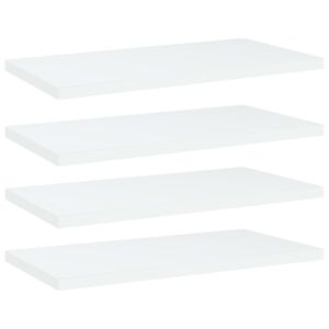 vidaXL Police za knjige 4 kom bijele 40x20x1,5 cm konstruirano drvo