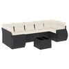 vidaXL 8-dijelni set vrtnih sofa od poliratana s jastucima crni