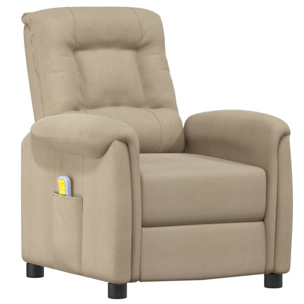 vidaXL Masažna fotelja od mikrovlakana svjetlosiva