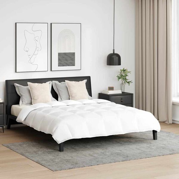 vidaXL Set deka s jastukom 3 pcs Bijelo Perje