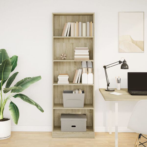 vidaXL Regal za knjige boja hrasta 60x24x176 cm od konstruiranog drva